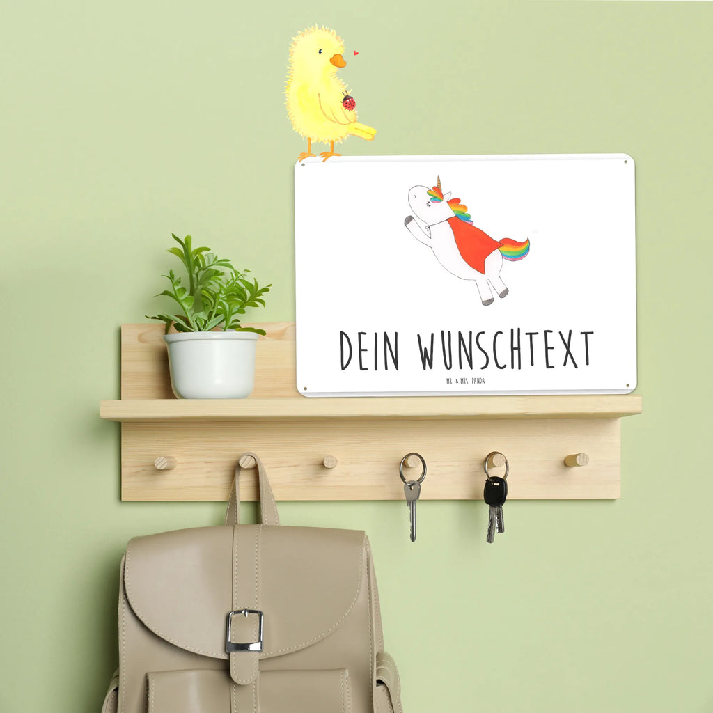 Personalisiertes Blechschild Einhorn Super Blechschild, Metallschild, Geschenk Schild, Schild, Magnet-Metall-Schild, Deko Schild, Wandschild, Wand-Dekoration, Türschild, Einhorn, Einhörner, Einhorn Deko, Pegasus, Unicorn, Traummann, Superheld, Held, Freundin, Geschenk, Girl, Mädchen