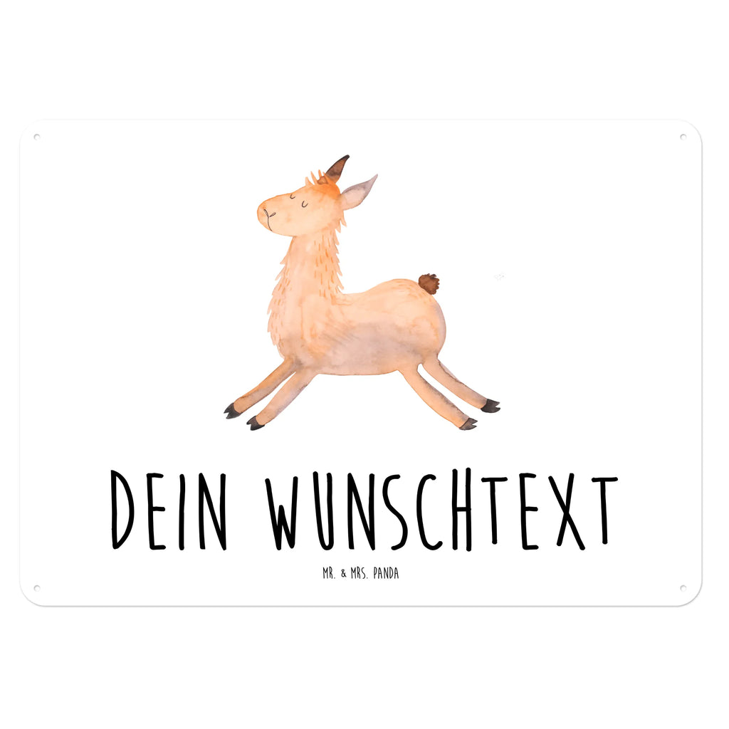 Personalisiertes Blechschild Lama Springen Blechschild, Metallschild, Geschenk Schild, Schild, Magnet-Metall-Schild, Deko Schild, Wandschild, Wand-Dekoration, Türschild, Lama, Alpaka, Lamas, Lieblingstag, Happy day, fröhlich, Glück, Freundin, Liebeskummer, Neustart, guten Morgen, Start, Prüfung, Abitur