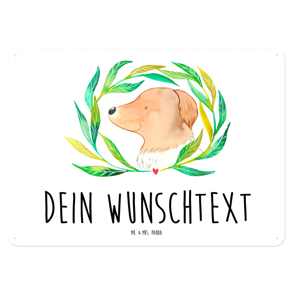 Personalisiertes Blechschild Hund Blumen Blechschild, Metallschild, Geschenk Schild, Schild, Magnet-Metall-Schild, Deko Schild, Wandschild, Wand-Dekoration, Türschild, Hund, Hundemotiv, Haustier, Hunderasse, Tierliebhaber, Hundebesitzer, Sprüche, Ranke, Therapie, Selbsttherapie, Hundeliebe, Hundeglück, Hunde