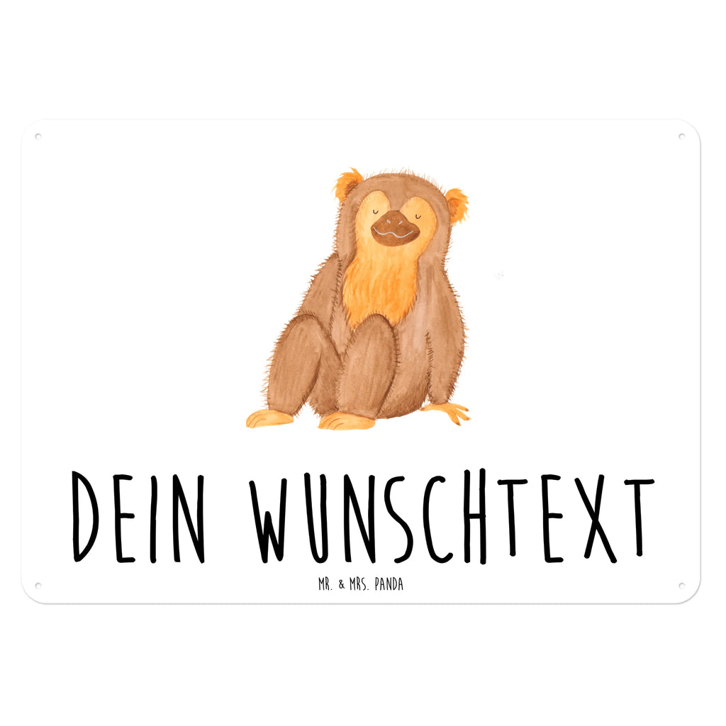 Personalisiertes Blechschild Affe Blechschild, Metallschild, Geschenk Schild, Schild, Magnet-Metall-Schild, Deko Schild, Wandschild, Wand-Dekoration, Türschild, Afrika, Wildtiere, Affe, Äffchen, Affen, Selbstliebe, Respekt, Motivation, Selbstachtung, Liebe, Selbstbewusstsein, Selfcare