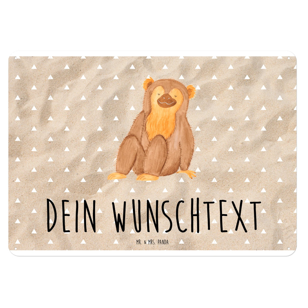 Personalisiertes Blechschild Affe Blechschild, Metallschild, Geschenk Schild, Schild, Magnet-Metall-Schild, Deko Schild, Wandschild, Wand-Dekoration, Türschild, Afrika, Wildtiere, Affe, Äffchen, Affen, Selbstliebe, Respekt, Motivation, Selbstachtung, Liebe, Selbstbewusstsein, Selfcare