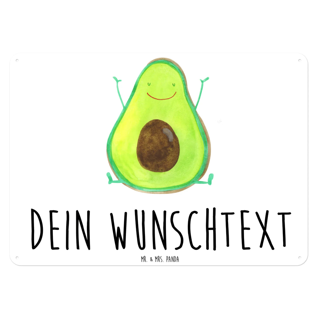 Personalisiertes Blechschild Avocado Happy Blechschild, Metallschild, Geschenk Schild, Schild, Magnet-Metall-Schild, Deko Schild, Wandschild, Wand-Dekoration, Türschild, Avocado, Veggie, Vegan, Gesund, Chaos