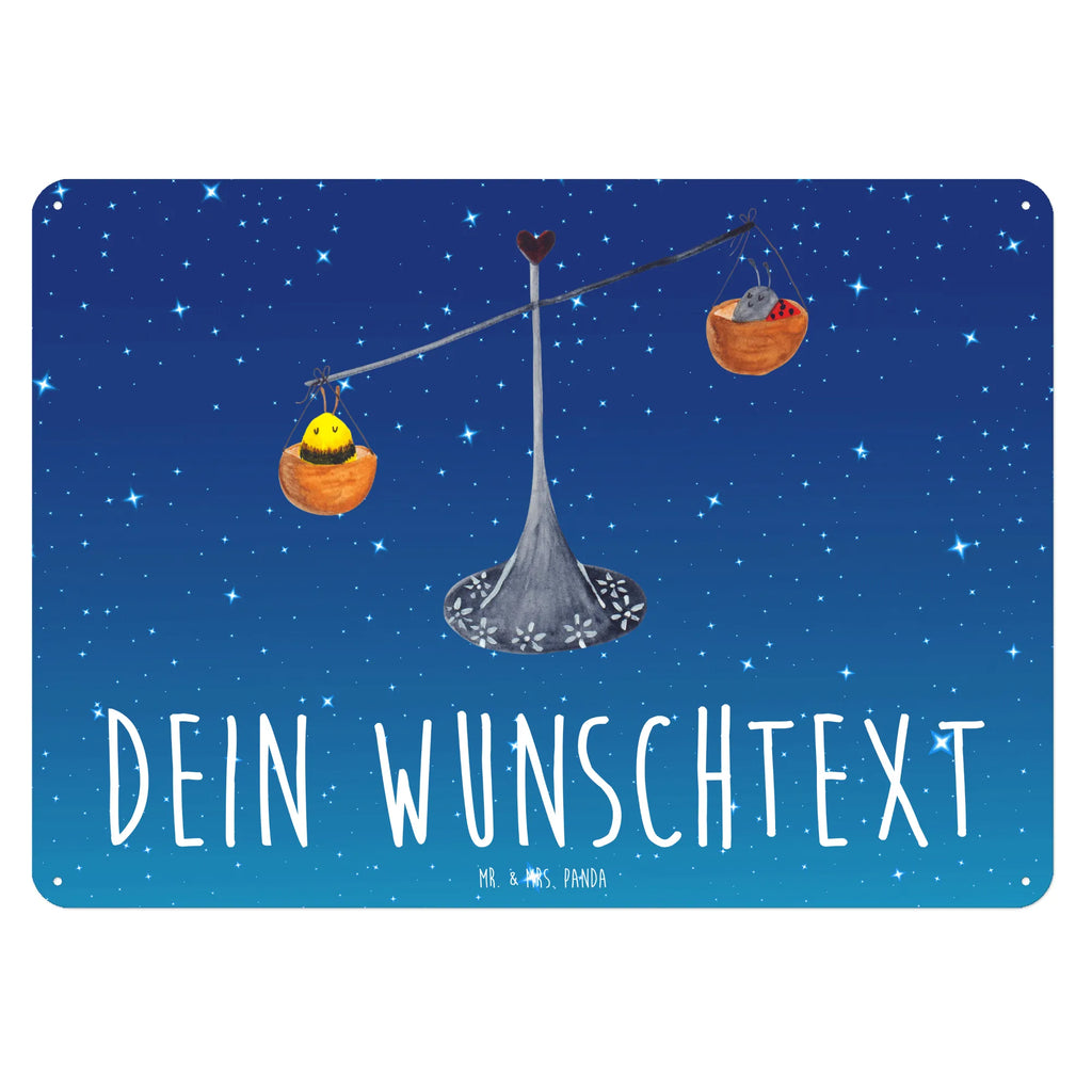 Personalisiertes Blechschild Sternzeichen Waage Blechschild, Metallschild, Geschenk Schild, Schild, Magnet-Metall-Schild, Deko Schild, Wandschild, Wand-Dekoration, Türschild, Tierkreiszeichen, Sternzeichen, Horoskop, Astrologie, Aszendent, Waage, Waage Geschenk, Waage Sternzeichen, Geschenk Oktober, Geschenk September, Geburtstag Oktober, Geburtstag September, Gleichgewicht, Marienkäfer, Hummel, Biene