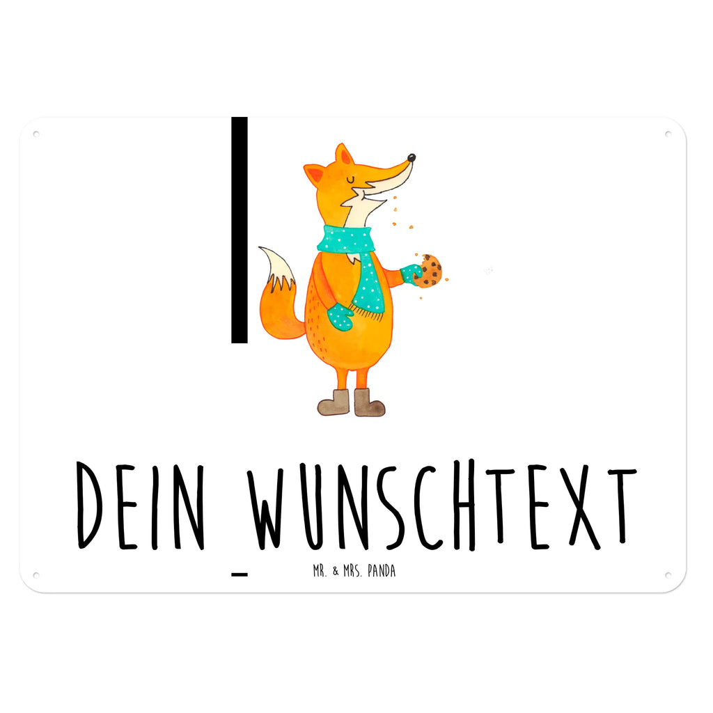 Personalisiertes Blechschild Fuchs Keks Blechschild, Metallschild, Geschenk Schild, Schild, Magnet-Metall-Schild, Deko Schild, Wandschild, Wand-Dekoration, Türschild, Fuchs, Füchse, Backen Spruch, Kekse, Winter, Weihnachtszeit, Plätzchen, Liebe, Küche Deko