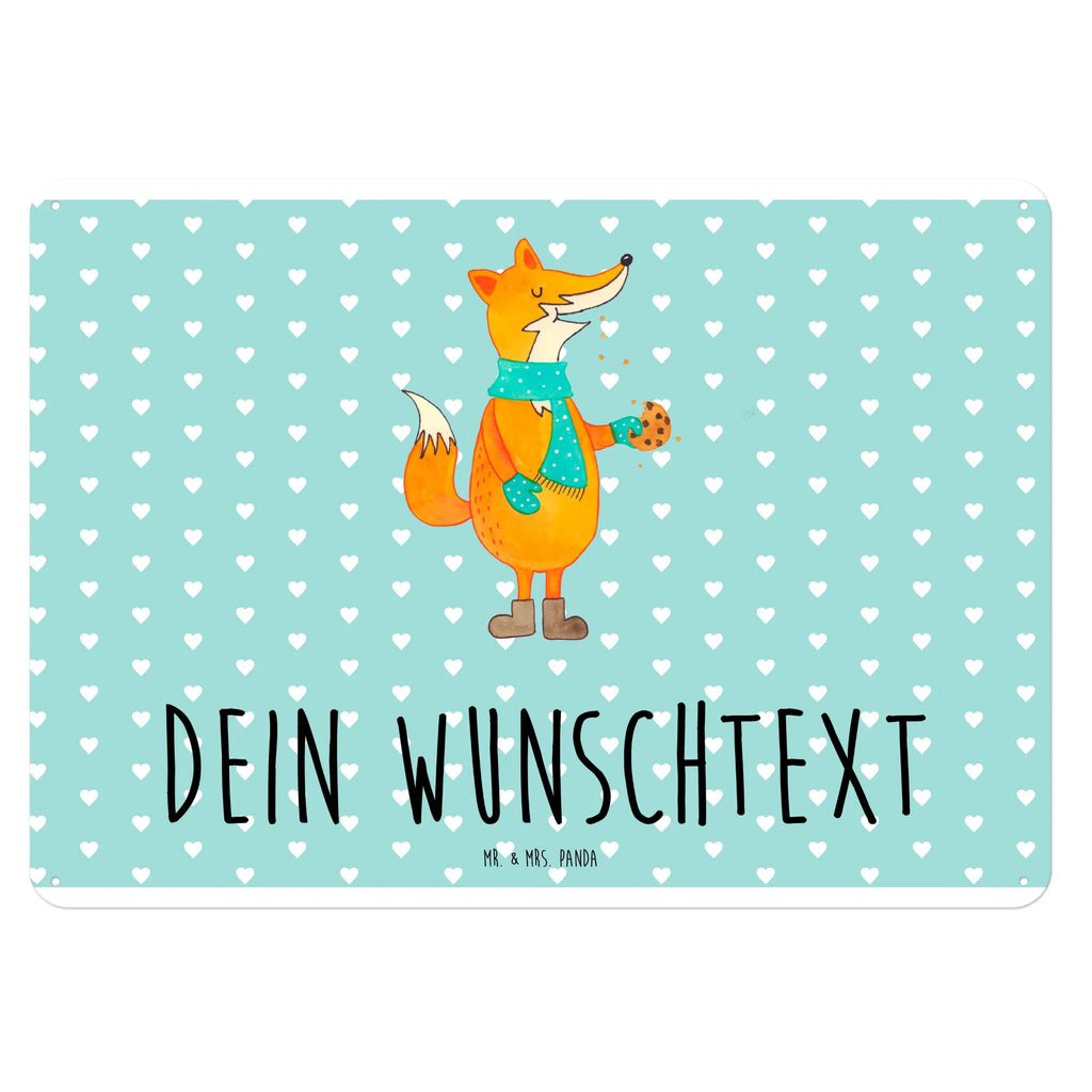 Personalisiertes Blechschild Fuchs Keks Blechschild, Metallschild, Geschenk Schild, Schild, Magnet-Metall-Schild, Deko Schild, Wandschild, Wand-Dekoration, Türschild, Fuchs, Füchse, Backen Spruch, Kekse, Winter, Weihnachtszeit, Plätzchen, Liebe, Küche Deko