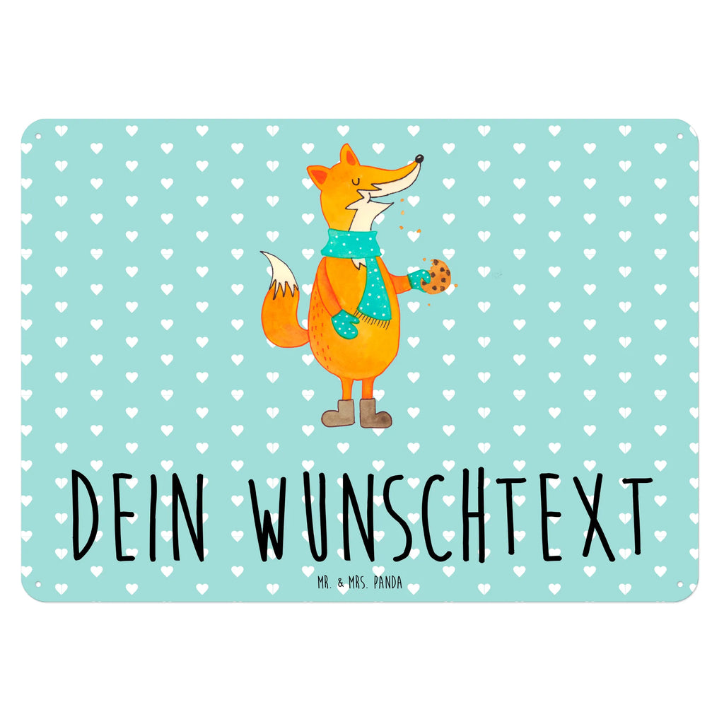 Personalisiertes Blechschild Fuchs Keks Blechschild, Metallschild, Geschenk Schild, Schild, Magnet-Metall-Schild, Deko Schild, Wandschild, Wand-Dekoration, Türschild, Fuchs, Füchse, Backen Spruch, Kekse, Winter, Weihnachtszeit, Plätzchen, Liebe, Küche Deko