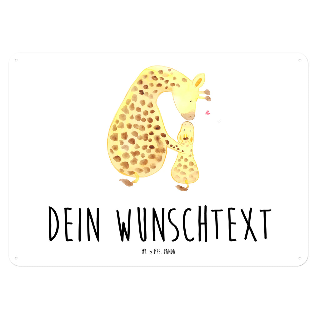 Personalisiertes Blechschild Giraffe Kind Blechschild, Metallschild, Geschenk Schild, Schild, Magnet-Metall-Schild, Deko Schild, Wandschild, Wand-Dekoration, Türschild, Afrika, Wildtiere, Giraffe, Kind, Mutter, Mama, Tochter, Sohn, Lieblingsmensch