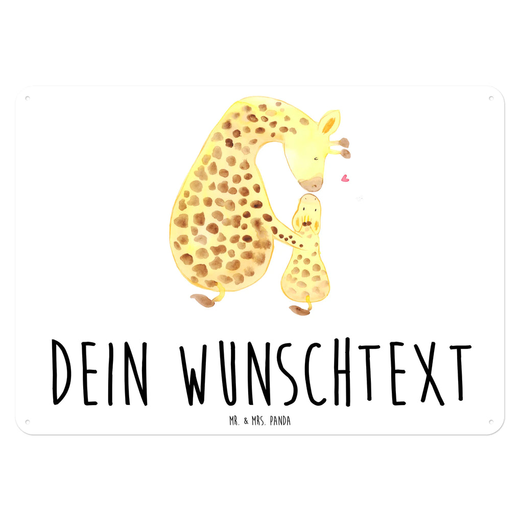 Personalisiertes Blechschild Giraffe Kind Blechschild, Metallschild, Geschenk Schild, Schild, Magnet-Metall-Schild, Deko Schild, Wandschild, Wand-Dekoration, Türschild, Afrika, Wildtiere, Giraffe, Kind, Mutter, Mama, Tochter, Sohn, Lieblingsmensch