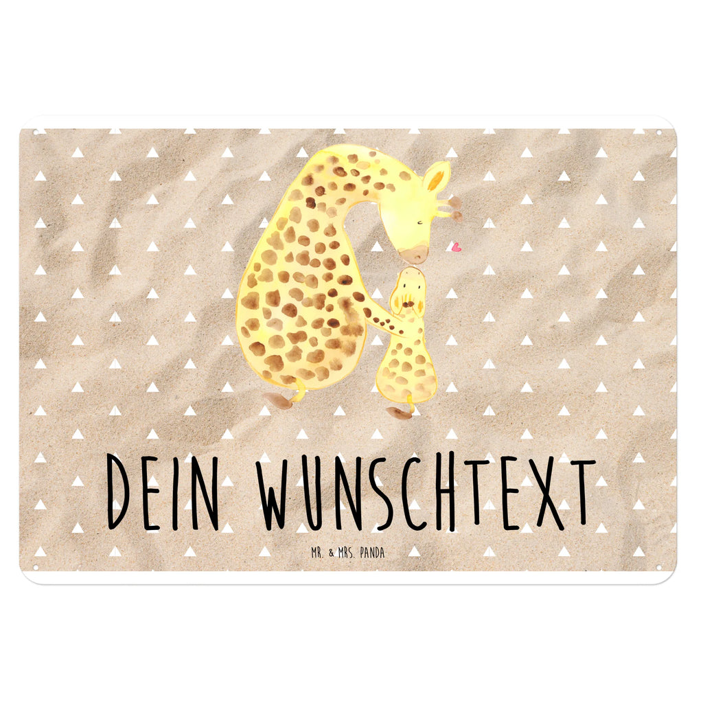 Personalisiertes Blechschild Giraffe Kind Blechschild, Metallschild, Geschenk Schild, Schild, Magnet-Metall-Schild, Deko Schild, Wandschild, Wand-Dekoration, Türschild, Afrika, Wildtiere, Giraffe, Kind, Mutter, Mama, Tochter, Sohn, Lieblingsmensch