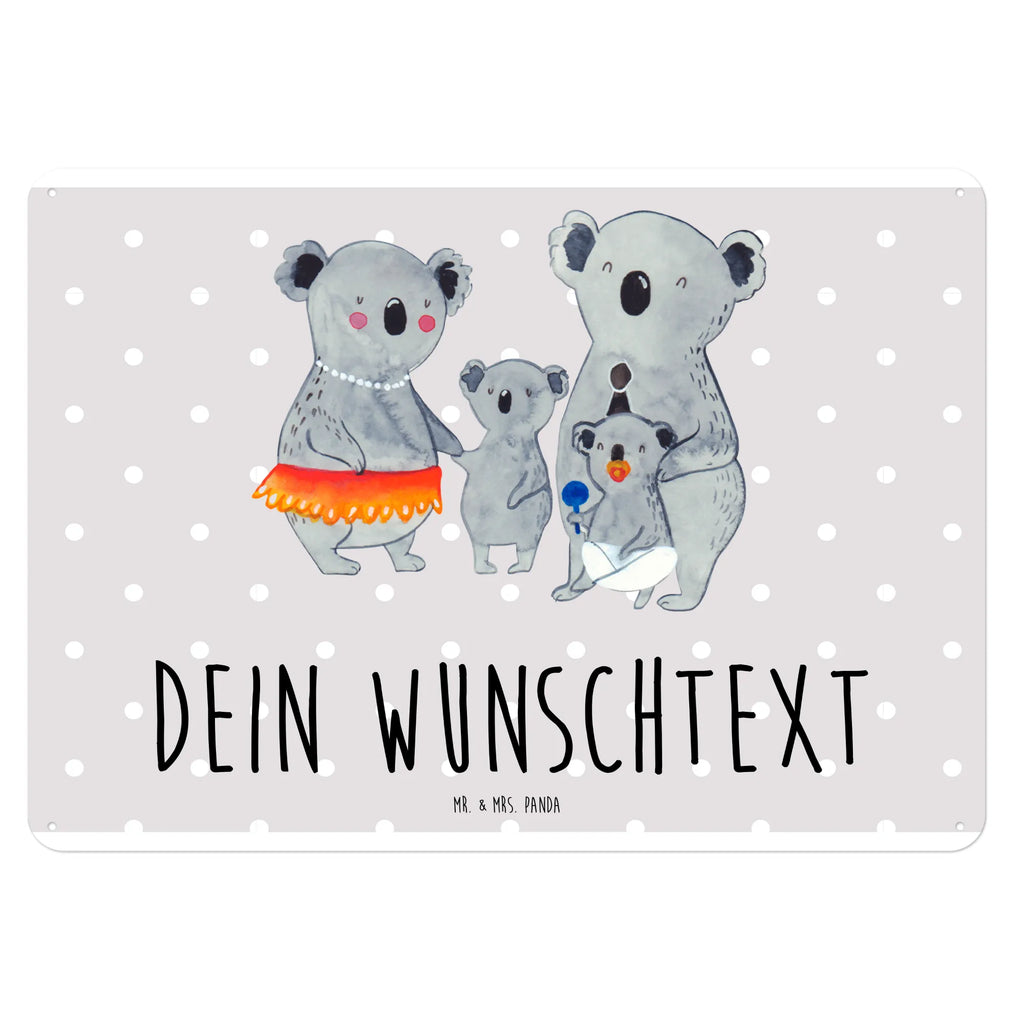 Personalisiertes Blechschild Koala Familie Blechschild, Metallschild, Geschenk Schild, Schild, Magnet-Metall-Schild, Deko Schild, Wandschild, Wand-Dekoration, Türschild, Familie, Vatertag, Muttertag, Bruder, Schwester, Mama, Papa, Oma, Opa, Koala, Koalas, Family, Kinder, Geschwister, Familienleben