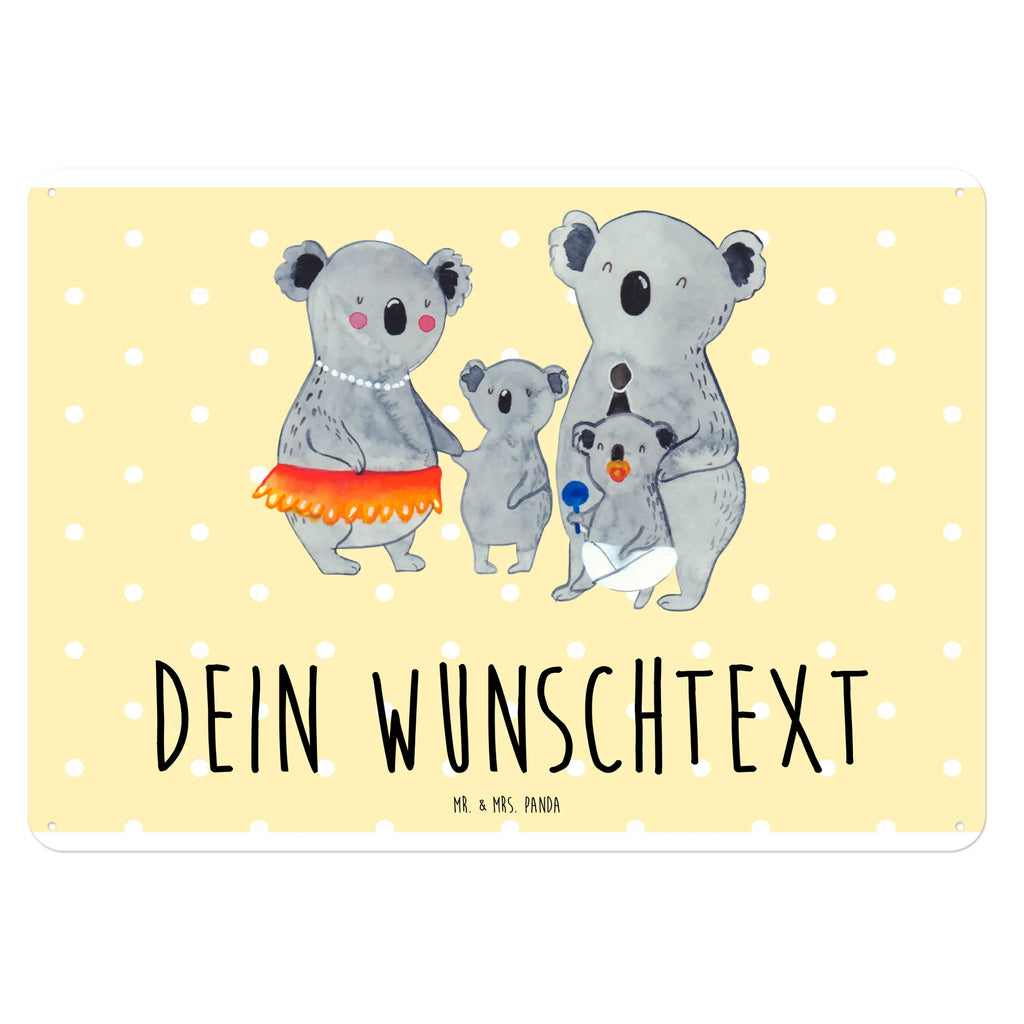 Personalisiertes Blechschild Koala Familie Blechschild, Metallschild, Geschenk Schild, Schild, Magnet-Metall-Schild, Deko Schild, Wandschild, Wand-Dekoration, Türschild, Familie, Vatertag, Muttertag, Bruder, Schwester, Mama, Papa, Oma, Opa, Koala, Koalas, Family, Kinder, Geschwister, Familienleben