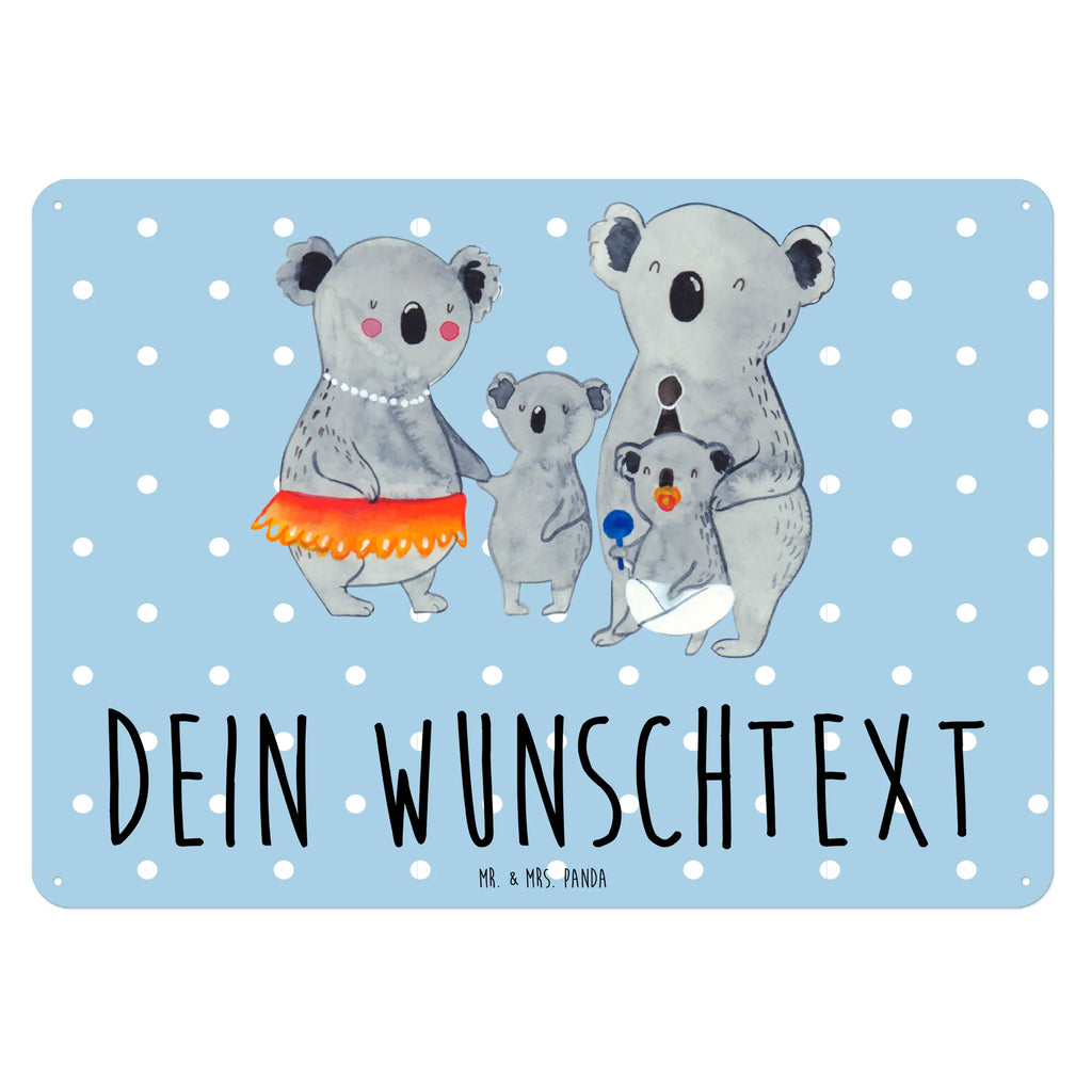 Personalisiertes Blechschild Koala Familie Blechschild, Metallschild, Geschenk Schild, Schild, Magnet-Metall-Schild, Deko Schild, Wandschild, Wand-Dekoration, Türschild, Familie, Vatertag, Muttertag, Bruder, Schwester, Mama, Papa, Oma, Opa, Koala, Koalas, Family, Kinder, Geschwister, Familienleben