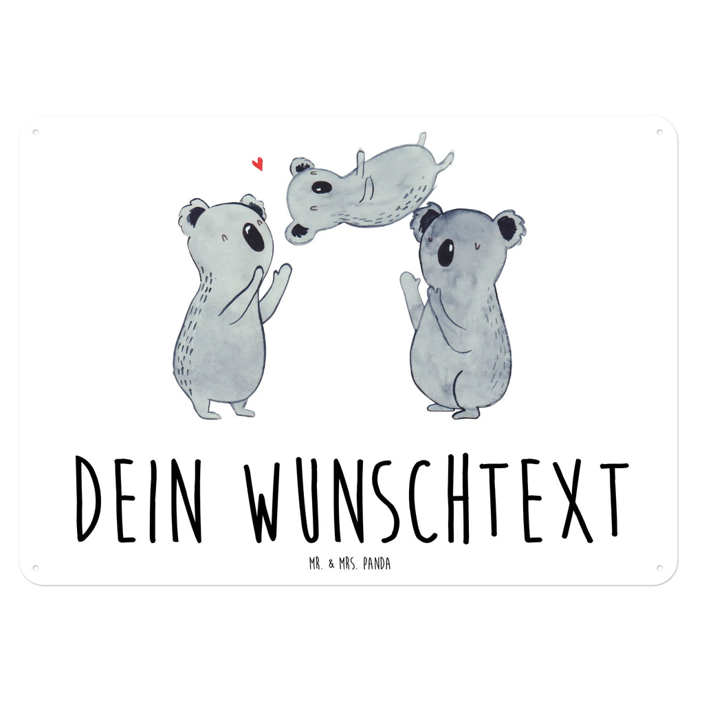 Personalisiertes Blechschild Koalas Feiern Blechschild, Metallschild, Geschenk Schild, Schild, Magnet-Metall-Schild, Deko Schild, Wandschild, Wand-Dekoration, Türschild, Geburtstag, Geburtstagsgeschenk, Geschenk, Koala, Familie, Kind, Eltern, Herz, Liebe