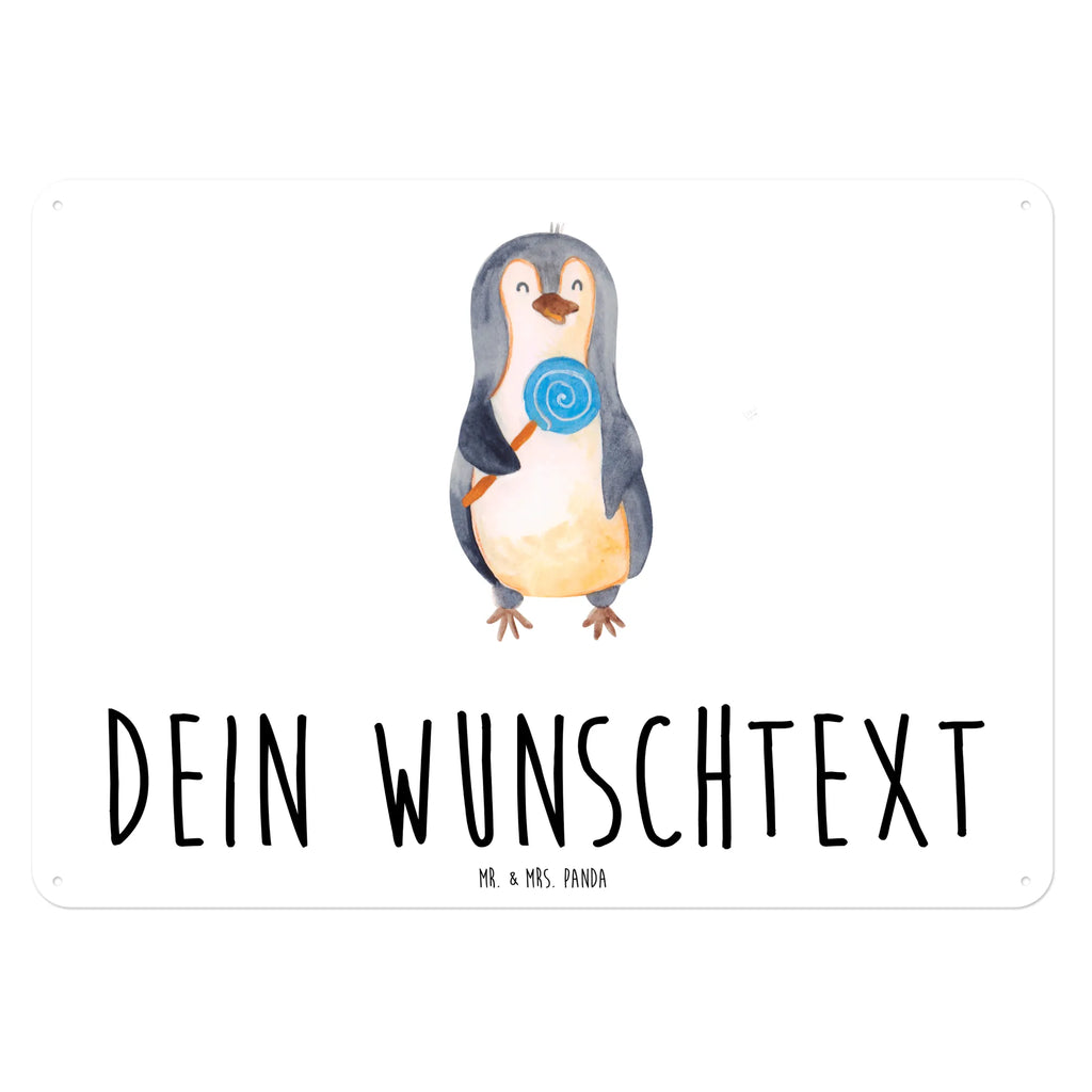 Personalisiertes Blechschild Pinguin Lolli Blechschild, Metallschild, Geschenk Schild, Schild, Magnet-Metall-Schild, Deko Schild, Wandschild, Wand-Dekoration, Türschild, Pinguin, Pinguine, Lolli, Süßigkeiten, Blödsinn, Spruch, Rebell, Gauner, Ganove, Rabauke