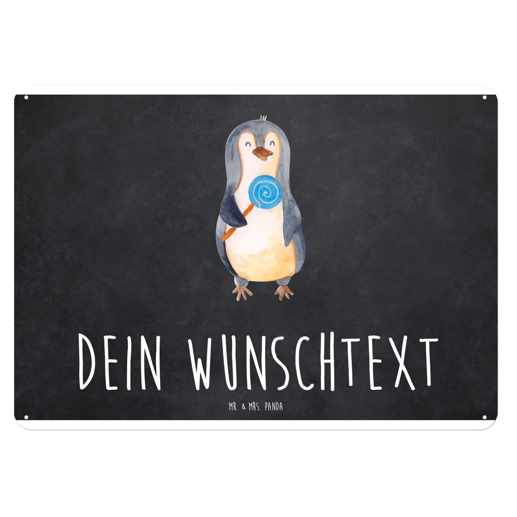 Personalisiertes Blechschild Pinguin Lolli Blechschild, Metallschild, Geschenk Schild, Schild, Magnet-Metall-Schild, Deko Schild, Wandschild, Wand-Dekoration, Türschild, Pinguin, Pinguine, Lolli, Süßigkeiten, Blödsinn, Spruch, Rebell, Gauner, Ganove, Rabauke