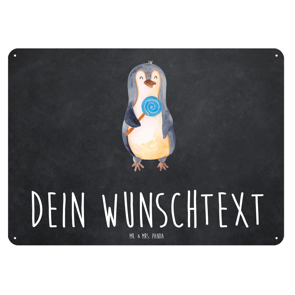 Personalisiertes Blechschild Pinguin Lolli Blechschild, Metallschild, Geschenk Schild, Schild, Magnet-Metall-Schild, Deko Schild, Wandschild, Wand-Dekoration, Türschild, Pinguin, Pinguine, Lolli, Süßigkeiten, Blödsinn, Spruch, Rebell, Gauner, Ganove, Rabauke