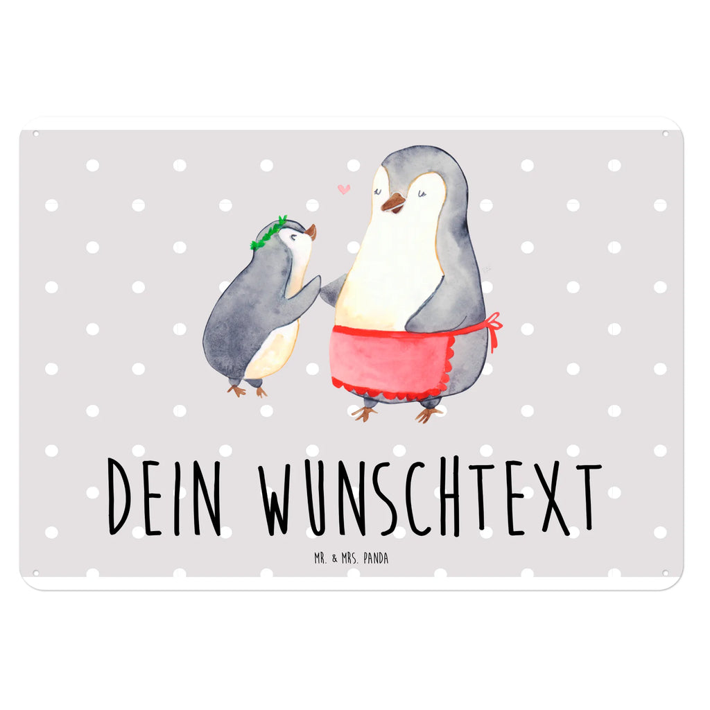 Personalisiertes Blechschild Pinguin mit Kind Blechschild, Metallschild, Geschenk Schild, Schild, Magnet-Metall-Schild, Deko Schild, Wandschild, Wand-Dekoration, Türschild, Familie, Vatertag, Muttertag, Bruder, Schwester, Mama, Papa, Oma, Opa, Geschenk, Mami, Mutti, Mutter, Geburststag