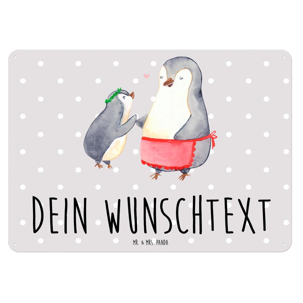 Personalisiertes Blechschild Pinguin mit Kind Blechschild, Metallschild, Geschenk Schild, Schild, Magnet-Metall-Schild, Deko Schild, Wandschild, Wand-Dekoration, Türschild, Familie, Vatertag, Muttertag, Bruder, Schwester, Mama, Papa, Oma, Opa, Geschenk, Mami, Mutti, Mutter, Geburststag