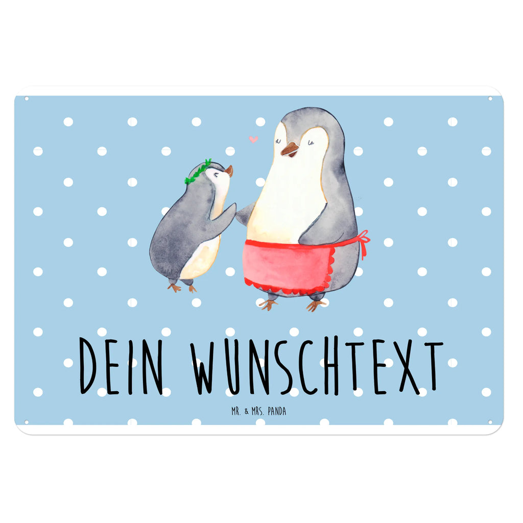 Personalisiertes Blechschild Pinguin mit Kind Blechschild, Metallschild, Geschenk Schild, Schild, Magnet-Metall-Schild, Deko Schild, Wandschild, Wand-Dekoration, Türschild, Familie, Vatertag, Muttertag, Bruder, Schwester, Mama, Papa, Oma, Opa, Geschenk, Mami, Mutti, Mutter, Geburststag