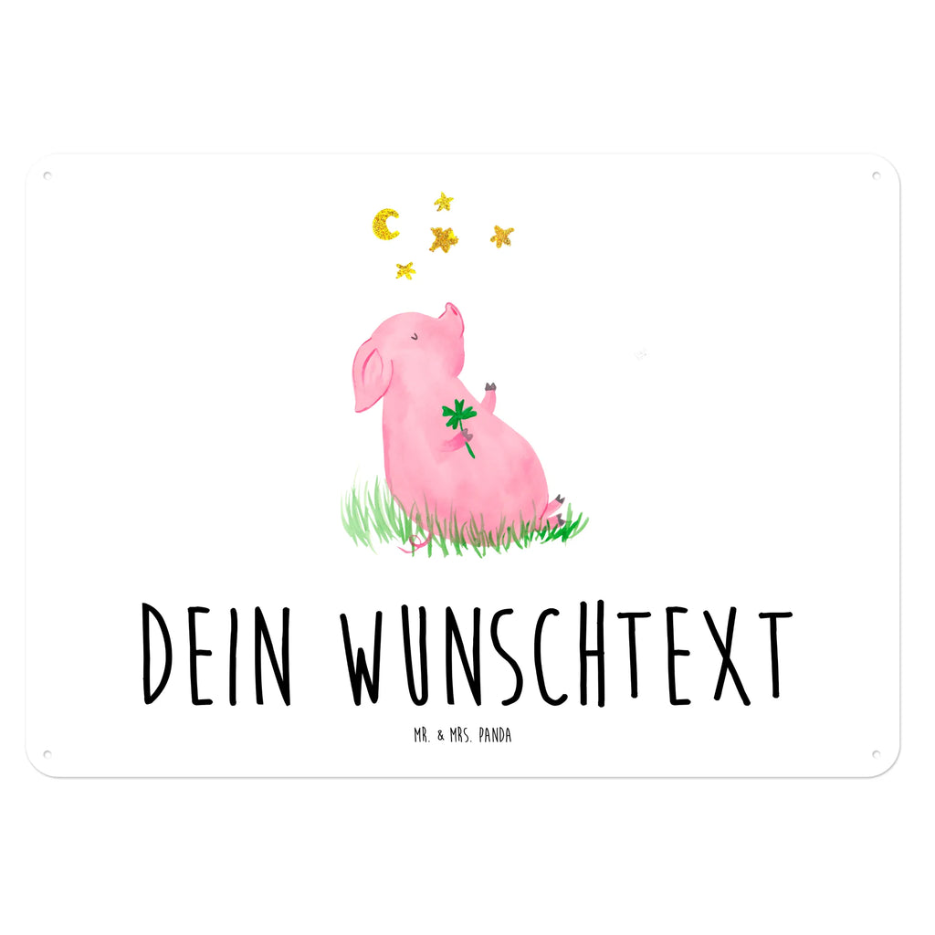 Personalisiertes Blechschild Glücksschwein Blechschild, Metallschild, Geschenk Schild, Schild, Magnet-Metall-Schild, Deko Schild, Wandschild, Wand-Dekoration, Türschild, Tiermotive, Gute Laune, lustige Sprüche, Tiere, Glücksschwein. Glück, Schwein, Schweinchen, Sterne, Sernchen, Ziele, Träume, Motivation, Glücksbringer