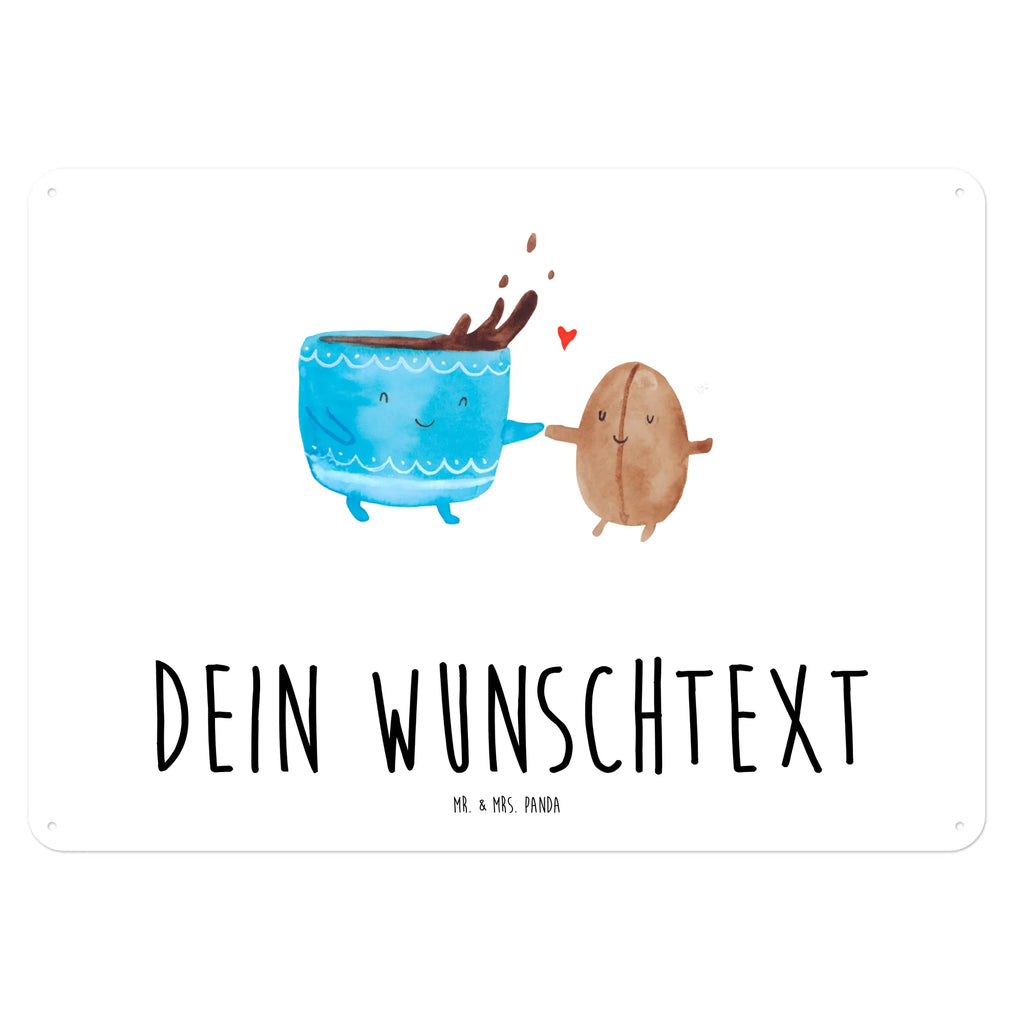 Personalisiertes Blechschild Kaffee Bohne Blechschild, Metallschild, Geschenk Schild, Schild, Magnet-Metall-Schild, Deko Schild, Wandschild, Wand-Dekoration, Türschild, Tiermotive, Gute Laune, lustige Sprüche, Tiere, Kaffee, Kaffeebohne, Genuss, Zufriedenheit, Glück