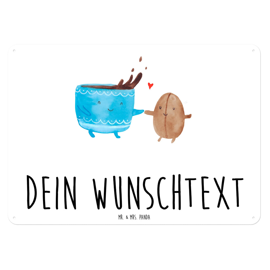 Personalisiertes Blechschild Kaffee Bohne Blechschild, Metallschild, Geschenk Schild, Schild, Magnet-Metall-Schild, Deko Schild, Wandschild, Wand-Dekoration, Türschild, Tiermotive, Gute Laune, lustige Sprüche, Tiere, Kaffee, Kaffeebohne, Genuss, Zufriedenheit, Glück