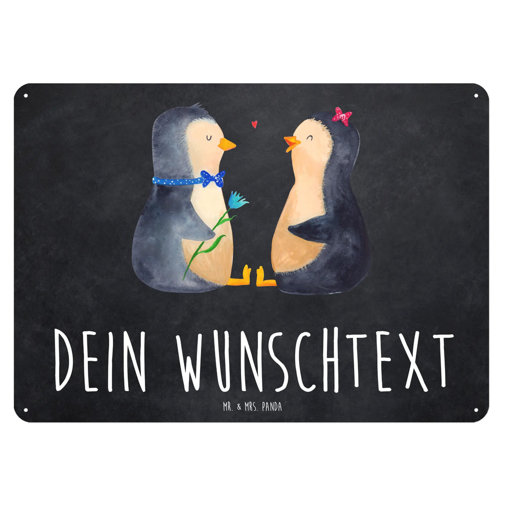 Personalisiertes Blechschild Pinguin Pärchen Blechschild, Metallschild, Geschenk Schild, Schild, Magnet-Metall-Schild, Deko Schild, Wandschild, Wand-Dekoration, Türschild, Pinguin, Pinguine, Liebe, Liebespaar, Liebesbeweis, Liebesgeschenk, Verlobung, Jahrestag, Hochzeitstag, Hochzeit, Hochzeitsgeschenk, große Liebe, Traumpaar