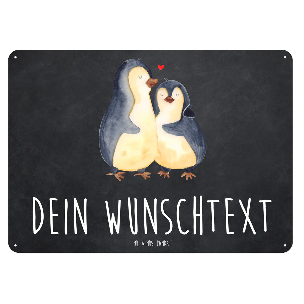 Personalisiertes Blechschild Pinguin umarmend Blechschild, Metallschild, Geschenk Schild, Schild, Magnet-Metall-Schild, Deko Schild, Wandschild, Wand-Dekoration, Türschild, Pinguin, Liebe, Liebespaar, Liebesbeweis, Liebesgeschenk, Verlobung, Jahrestag, Hochzeitstag, Hochzeit, Hochzeitsgeschenk