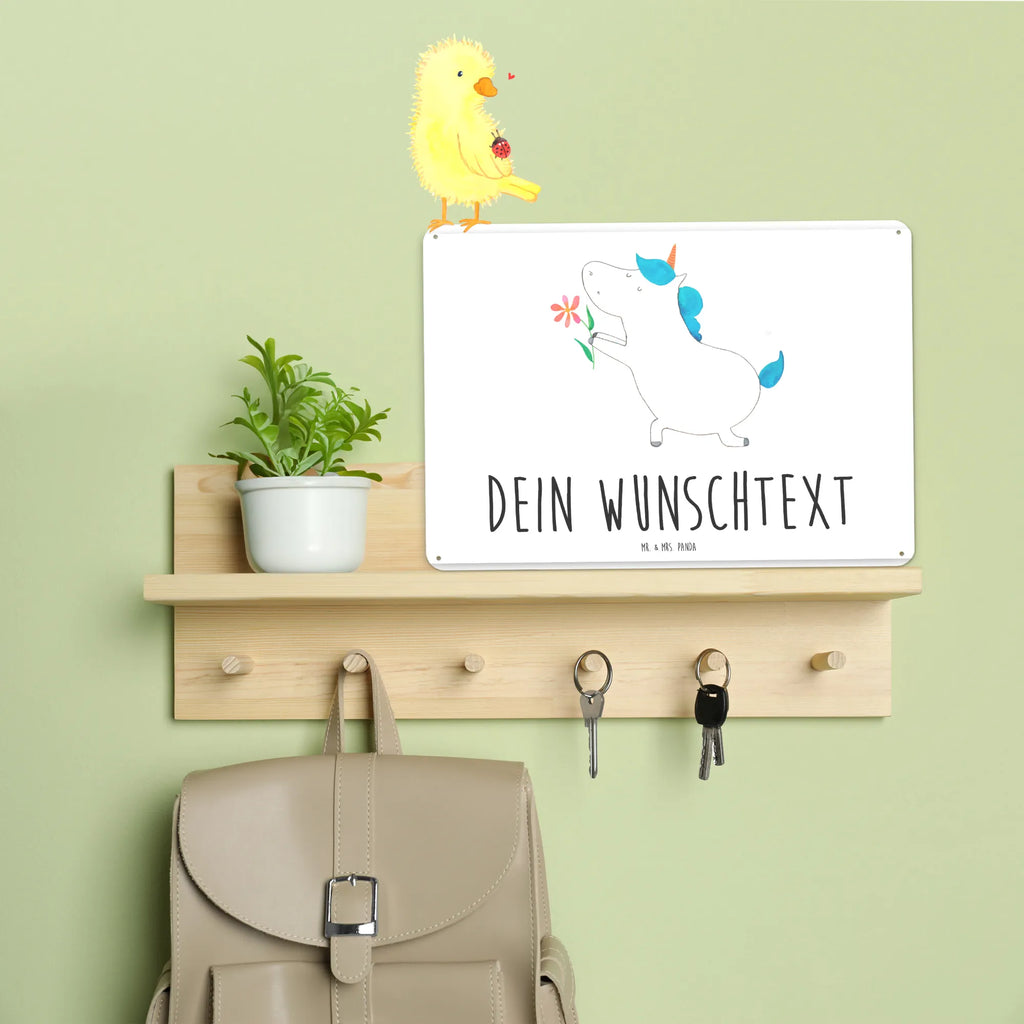 Personalisiertes Blechschild Einhorn Blume Blechschild, Metallschild, Geschenk Schild, Schild, Magnet-Metall-Schild, Deko Schild, Wandschild, Wand-Dekoration, Türschild, Einhorn, Einhörner, Einhorn Deko, Unicorn, Liebe, Liebesbeweis, Antrag, Heiratsantrag, Verlobung, Ehepaar, Pärchen, Partner, Freund, Freundin, Ehe, heiraten