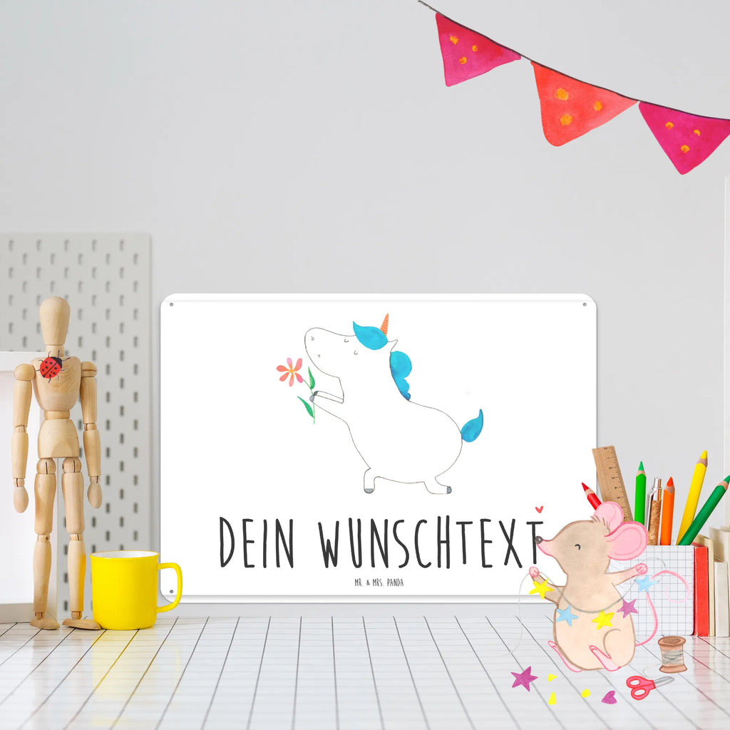 Personalisiertes Blechschild Einhorn Blume Blechschild, Metallschild, Geschenk Schild, Schild, Magnet-Metall-Schild, Deko Schild, Wandschild, Wand-Dekoration, Türschild, Einhorn, Einhörner, Einhorn Deko, Unicorn, Liebe, Liebesbeweis, Antrag, Heiratsantrag, Verlobung, Ehepaar, Pärchen, Partner, Freund, Freundin, Ehe, heiraten