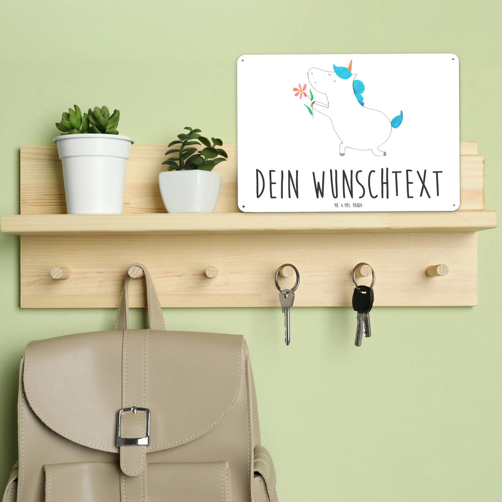 Personalisiertes Blechschild Einhorn Blume Blechschild, Metallschild, Geschenk Schild, Schild, Magnet-Metall-Schild, Deko Schild, Wandschild, Wand-Dekoration, Türschild, Einhorn, Einhörner, Einhorn Deko, Unicorn, Liebe, Liebesbeweis, Antrag, Heiratsantrag, Verlobung, Ehepaar, Pärchen, Partner, Freund, Freundin, Ehe, heiraten