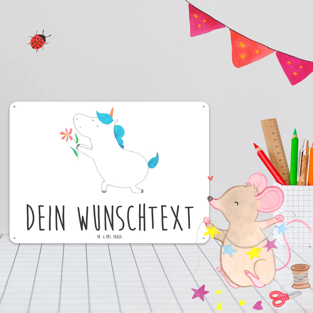 Personalisiertes Blechschild Einhorn Blume Blechschild, Metallschild, Geschenk Schild, Schild, Magnet-Metall-Schild, Deko Schild, Wandschild, Wand-Dekoration, Türschild, Einhorn, Einhörner, Einhorn Deko, Unicorn, Liebe, Liebesbeweis, Antrag, Heiratsantrag, Verlobung, Ehepaar, Pärchen, Partner, Freund, Freundin, Ehe, heiraten