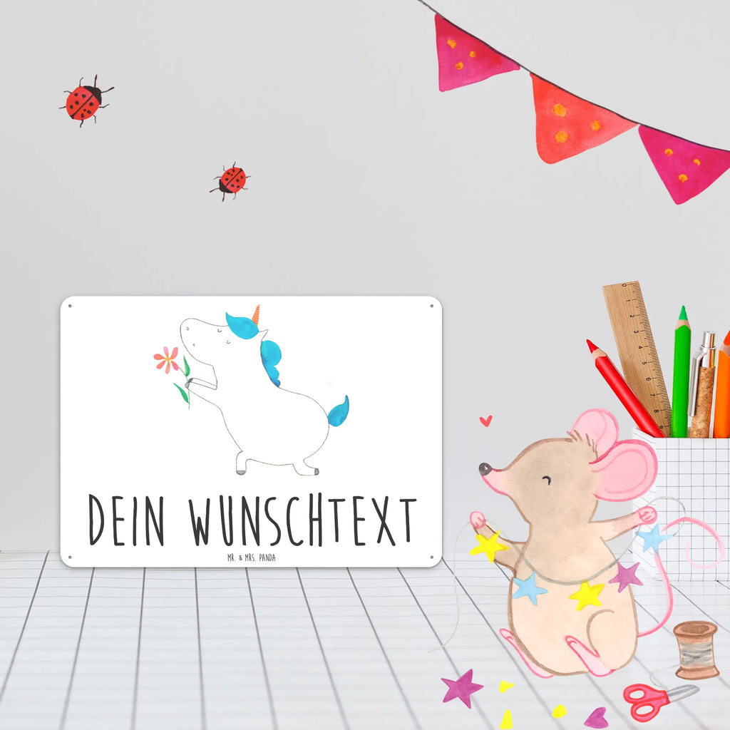 Personalisiertes Blechschild Einhorn Blume Blechschild, Metallschild, Geschenk Schild, Schild, Magnet-Metall-Schild, Deko Schild, Wandschild, Wand-Dekoration, Türschild, Einhorn, Einhörner, Einhorn Deko, Unicorn, Liebe, Liebesbeweis, Antrag, Heiratsantrag, Verlobung, Ehepaar, Pärchen, Partner, Freund, Freundin, Ehe, heiraten