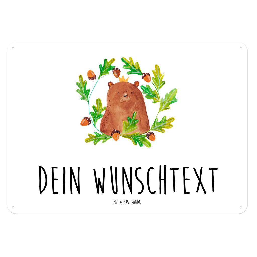 Personalisiertes Blechschild Bär König Blechschild, Metallschild, Geschenk Schild, Schild, Magnet-Metall-Schild, Deko Schild, Wandschild, Wand-Dekoration, Türschild, Bär, Teddy, Teddybär, Papa, Papa Bär, bester Vater, bester Papa, weltbester Papa, Vatertag, Vater, Dad, Daddy, Papi