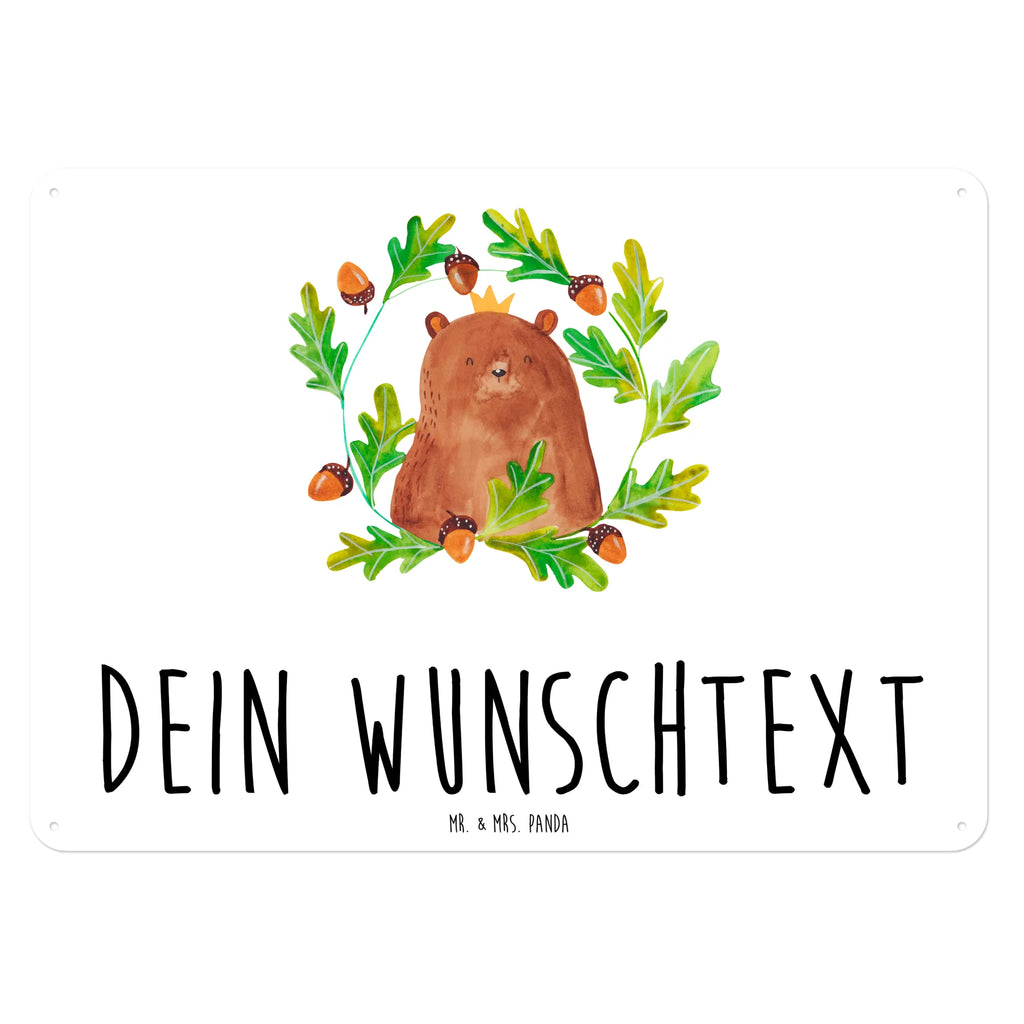 Personalisiertes Blechschild Bär König Blechschild, Metallschild, Geschenk Schild, Schild, Magnet-Metall-Schild, Deko Schild, Wandschild, Wand-Dekoration, Türschild, Bär, Teddy, Teddybär, Papa, Papa Bär, bester Vater, bester Papa, weltbester Papa, Vatertag, Vater, Dad, Daddy, Papi