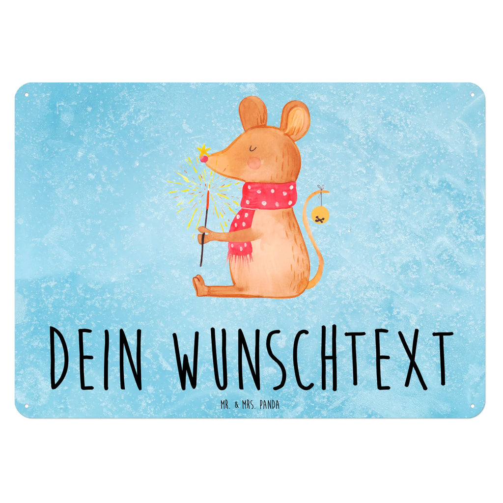 Personalisiertes Blechschild Maus Weihnachten Blechschild, Metallschild, Geschenk Schild, Schild, Magnet-Metall-Schild, Deko Schild, Wandschild, Wand-Dekoration, Türschild, Winter, Weihnachten, Weihnachtsdeko, Nikolaus, Advent, Heiligabend, Wintermotiv, Frohe Weihnachten, Weihnachtsgruß, Weihnachtsmotiv, Maus, Mäuschen, Weihnachtswunder