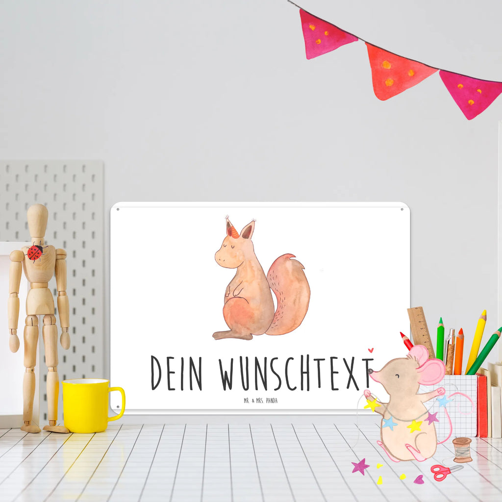 Personalisiertes Blechschild Einhorn Glauben Blechschild, Metallschild, Geschenk Schild, Schild, Magnet-Metall-Schild, Deko Schild, Wandschild, Wand-Dekoration, Türschild, Einhorn, Einhörner, Einhorn Deko, Unicorn, Einhörnchen, Eichhörnchen, Eichhorn