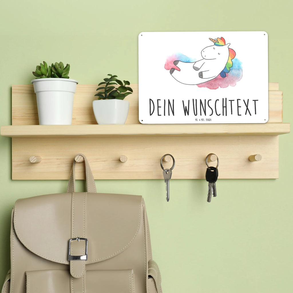 Personalisiertes Blechschild Einhorn Wolke 7 Blechschild, Metallschild, Geschenk Schild, Schild, Magnet-Metall-Schild, Deko Schild, Wandschild, Wand-Dekoration, Türschild, Einhorn, Einhörner, Einhorn Deko, Unicorn, verliebt, Menschen, witzig, lustig, Geschenk, Glaube, Realität, Lächeln