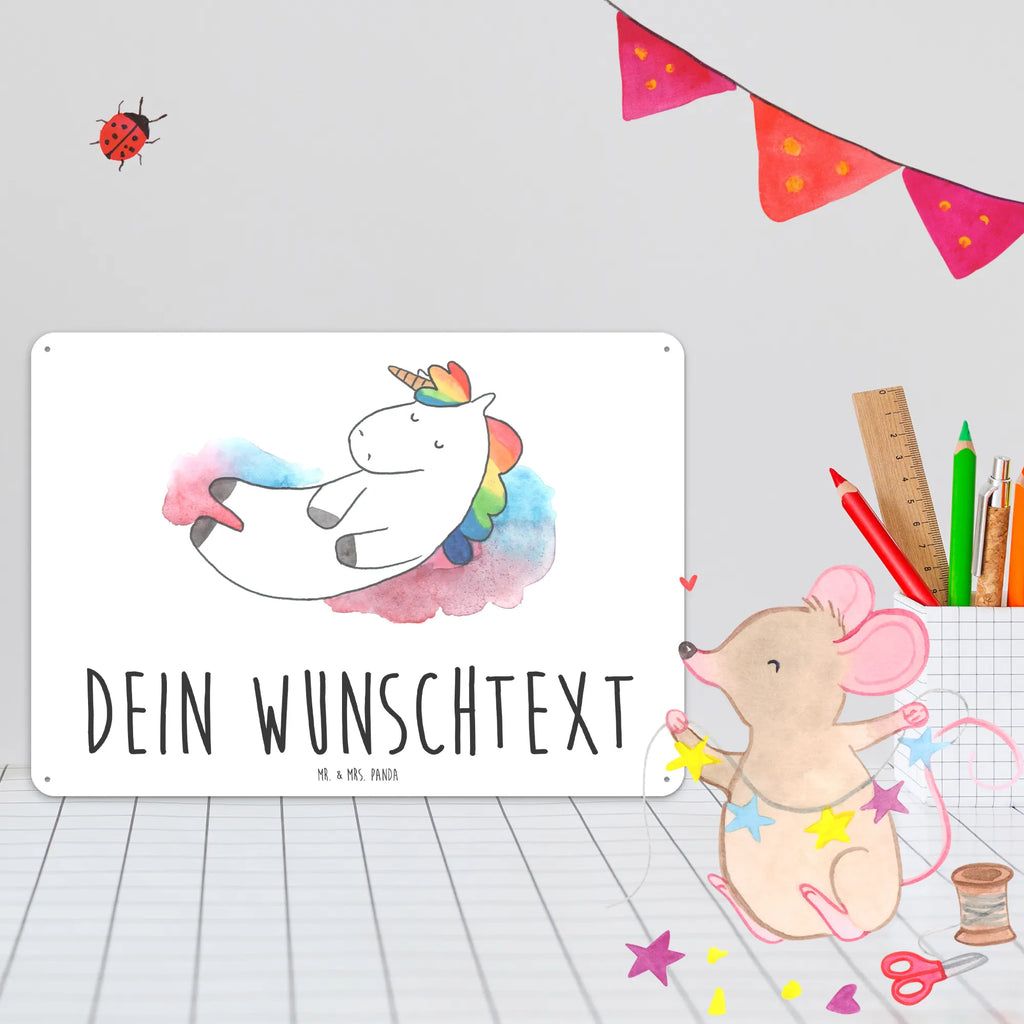 Personalisiertes Blechschild Einhorn Wolke 7 Blechschild, Metallschild, Geschenk Schild, Schild, Magnet-Metall-Schild, Deko Schild, Wandschild, Wand-Dekoration, Türschild, Einhorn, Einhörner, Einhorn Deko, Unicorn, verliebt, Menschen, witzig, lustig, Geschenk, Glaube, Realität, Lächeln