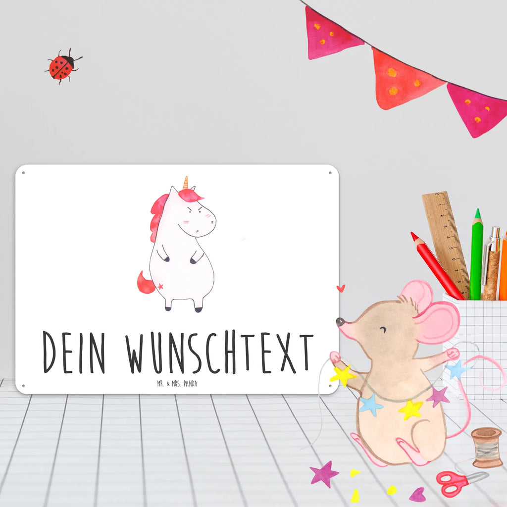 Personalisiertes Blechschild Einhorn Wut Blechschild, Metallschild, Geschenk Schild, Schild, Magnet-Metall-Schild, Deko Schild, Wandschild, Wand-Dekoration, Türschild, Einhorn, Einhörner, Einhorn Deko, Unicorn, Realität, Ansage, lustlos, nein, Büro, Arbeit, wütend, dumme Fragen, lustig, Spaß, Geschenk