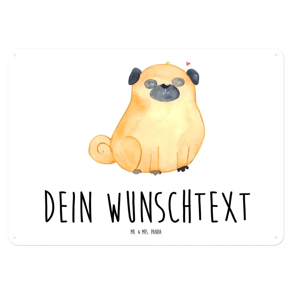 Personalisiertes Blechschild Mops Blechschild, Metallschild, Geschenk Schild, Schild, Magnet-Metall-Schild, Deko Schild, Wandschild, Wand-Dekoration, Türschild, Hund, Hundemotiv, Haustier, Hunderasse, Tierliebhaber, Hundebesitzer, Sprüche, Mops, Liebe, Hundeliebe