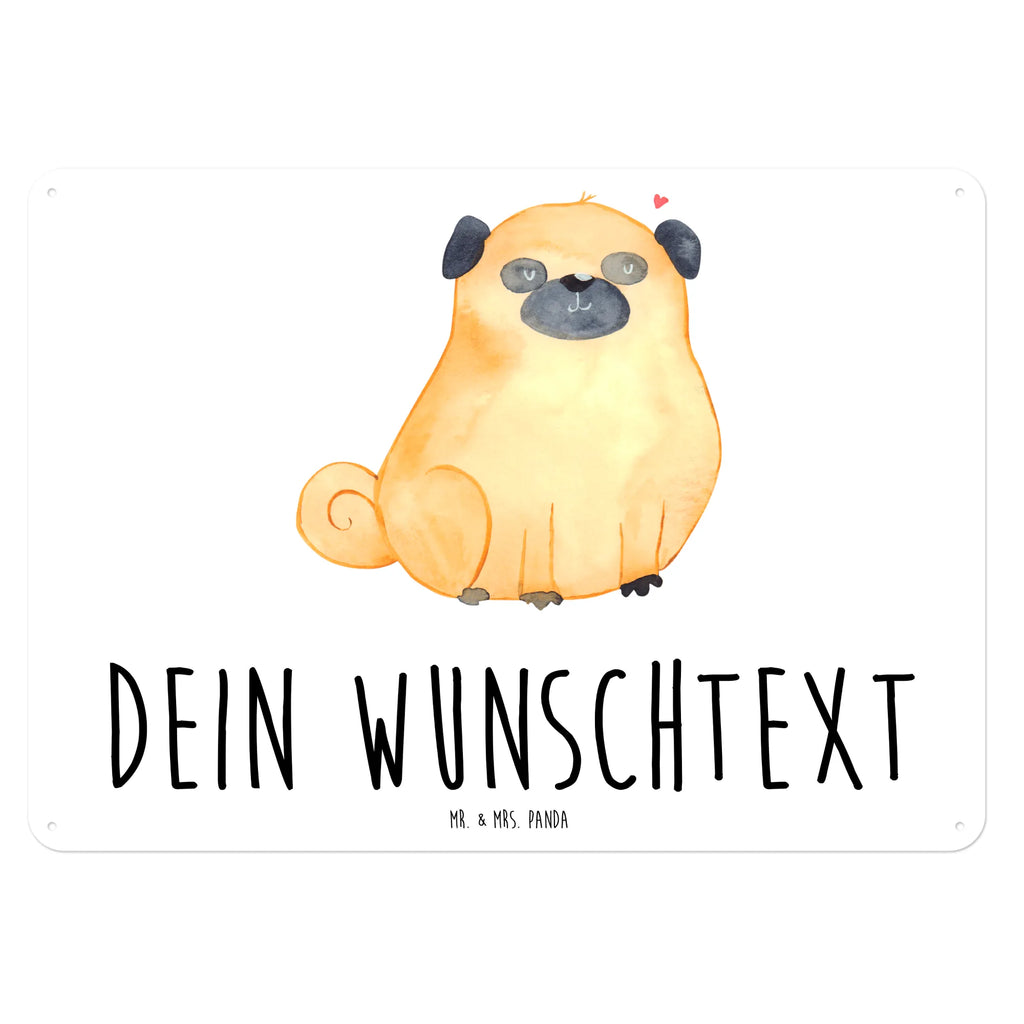 Personalisiertes Blechschild Mops Blechschild, Metallschild, Geschenk Schild, Schild, Magnet-Metall-Schild, Deko Schild, Wandschild, Wand-Dekoration, Türschild, Hund, Hundemotiv, Haustier, Hunderasse, Tierliebhaber, Hundebesitzer, Sprüche, Mops, Liebe, Hundeliebe