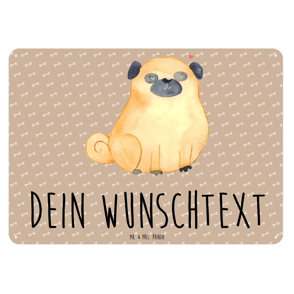 Personalisiertes Blechschild Mops Blechschild, Metallschild, Geschenk Schild, Schild, Magnet-Metall-Schild, Deko Schild, Wandschild, Wand-Dekoration, Türschild, Hund, Hundemotiv, Haustier, Hunderasse, Tierliebhaber, Hundebesitzer, Sprüche, Mops, Liebe, Hundeliebe