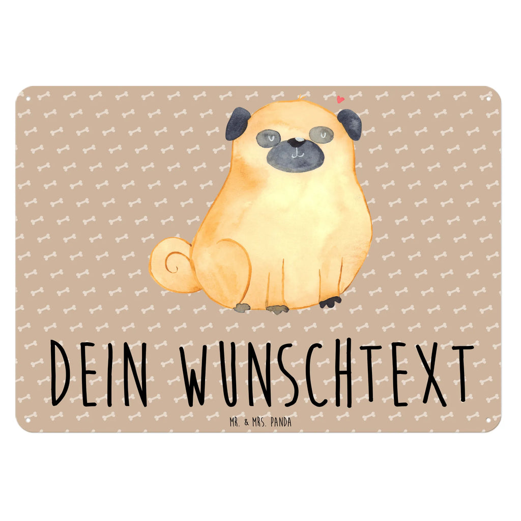 Personalisiertes Blechschild Mops Blechschild, Metallschild, Geschenk Schild, Schild, Magnet-Metall-Schild, Deko Schild, Wandschild, Wand-Dekoration, Türschild, Hund, Hundemotiv, Haustier, Hunderasse, Tierliebhaber, Hundebesitzer, Sprüche, Mops, Liebe, Hundeliebe