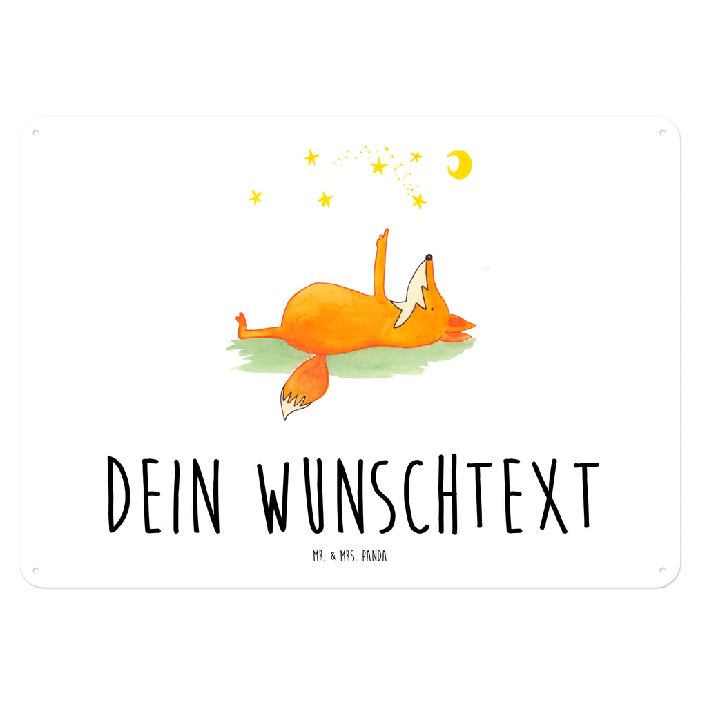 Personalisiertes Blechschild Fuchs Sterne Blechschild, Metallschild, Geschenk Schild, Schild, Magnet-Metall-Schild, Deko Schild, Wandschild, Wand-Dekoration, Türschild, Fuchs, Füchse, tröstende Worte, Spruch positiv, Spruch schön, Romantik, Always Look on the Bright Side of Life