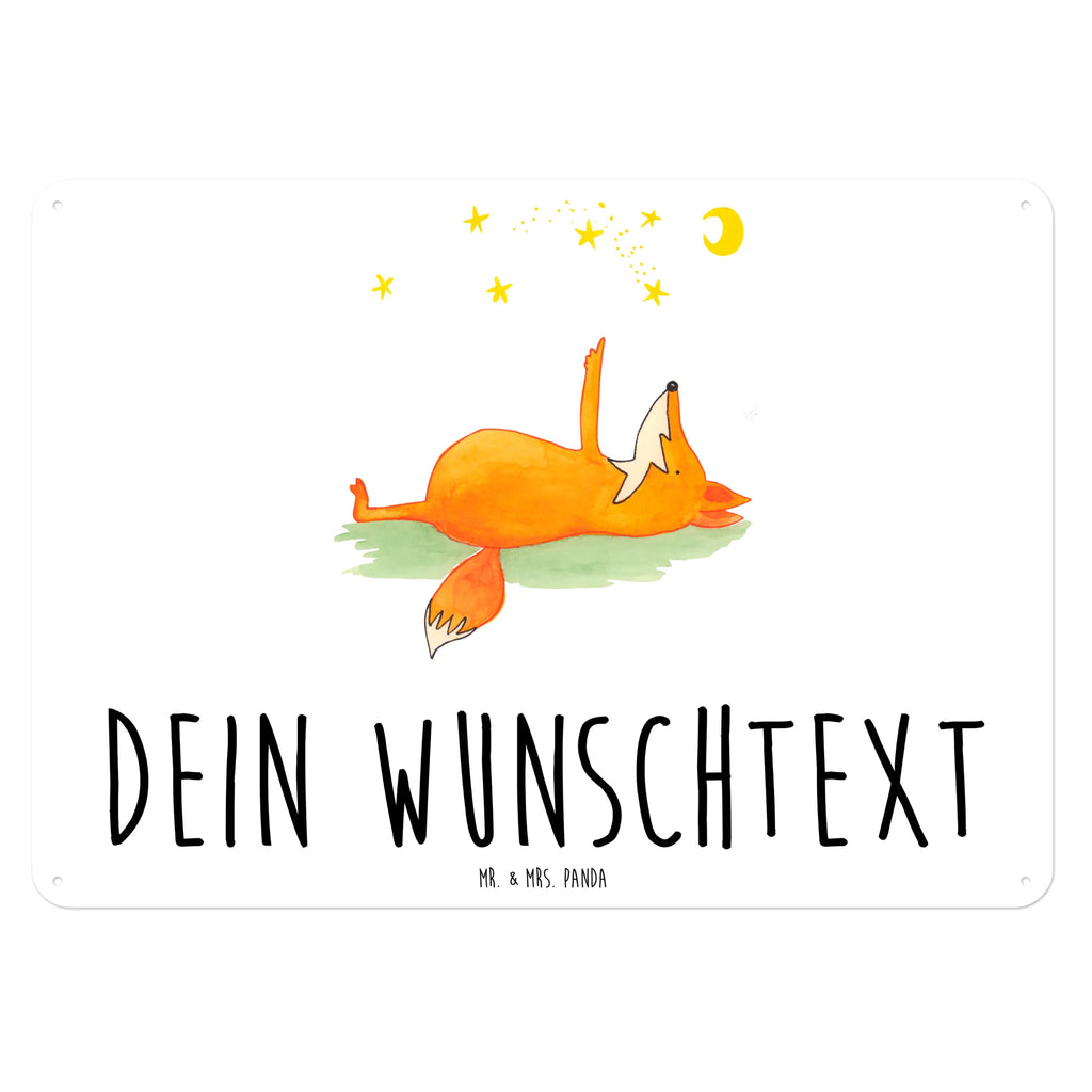 Personalisiertes Blechschild Fuchs Sterne Blechschild, Metallschild, Geschenk Schild, Schild, Magnet-Metall-Schild, Deko Schild, Wandschild, Wand-Dekoration, Türschild, Fuchs, Füchse, tröstende Worte, Spruch positiv, Spruch schön, Romantik, Always Look on the Bright Side of Life