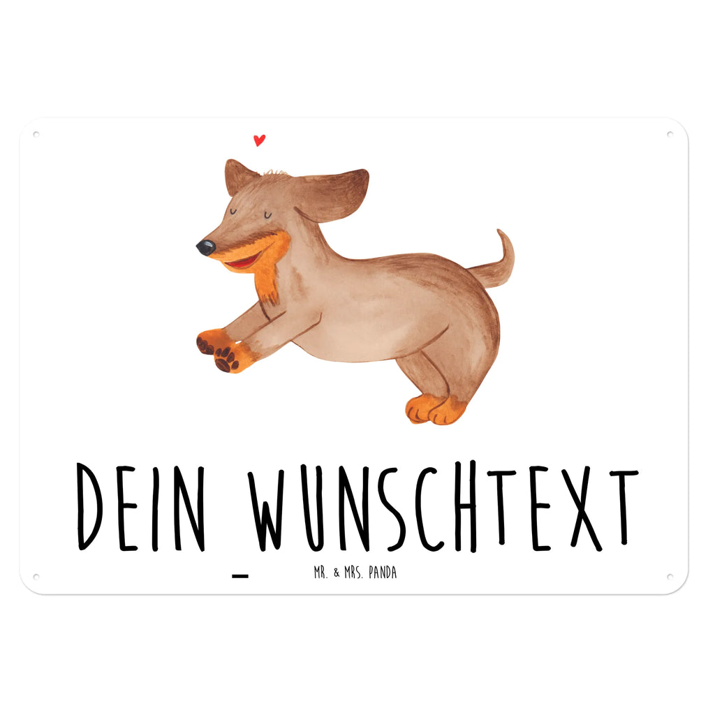 Personalisiertes Blechschild Hund Dackel Blechschild, Metallschild, Geschenk Schild, Schild, Magnet-Metall-Schild, Deko Schild, Wandschild, Wand-Dekoration, Türschild, Hund, Hundemotiv, Haustier, Hunderasse, Tierliebhaber, Hundebesitzer, Sprüche, Hunde, Dackel, Dachshund, happy dog