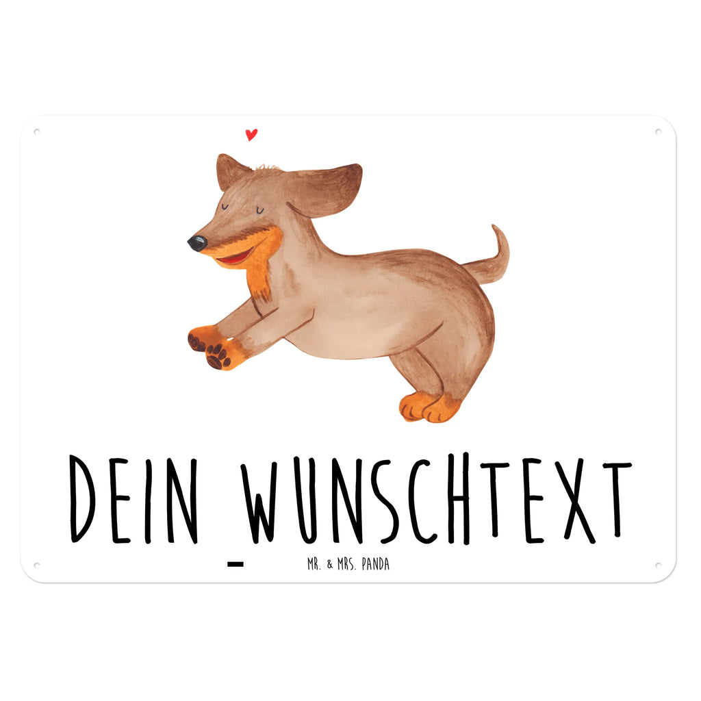 Personalisiertes Blechschild Hund Dackel Blechschild, Metallschild, Geschenk Schild, Schild, Magnet-Metall-Schild, Deko Schild, Wandschild, Wand-Dekoration, Türschild, Hund, Hundemotiv, Haustier, Hunderasse, Tierliebhaber, Hundebesitzer, Sprüche, Hunde, Dackel, Dachshund, happy dog