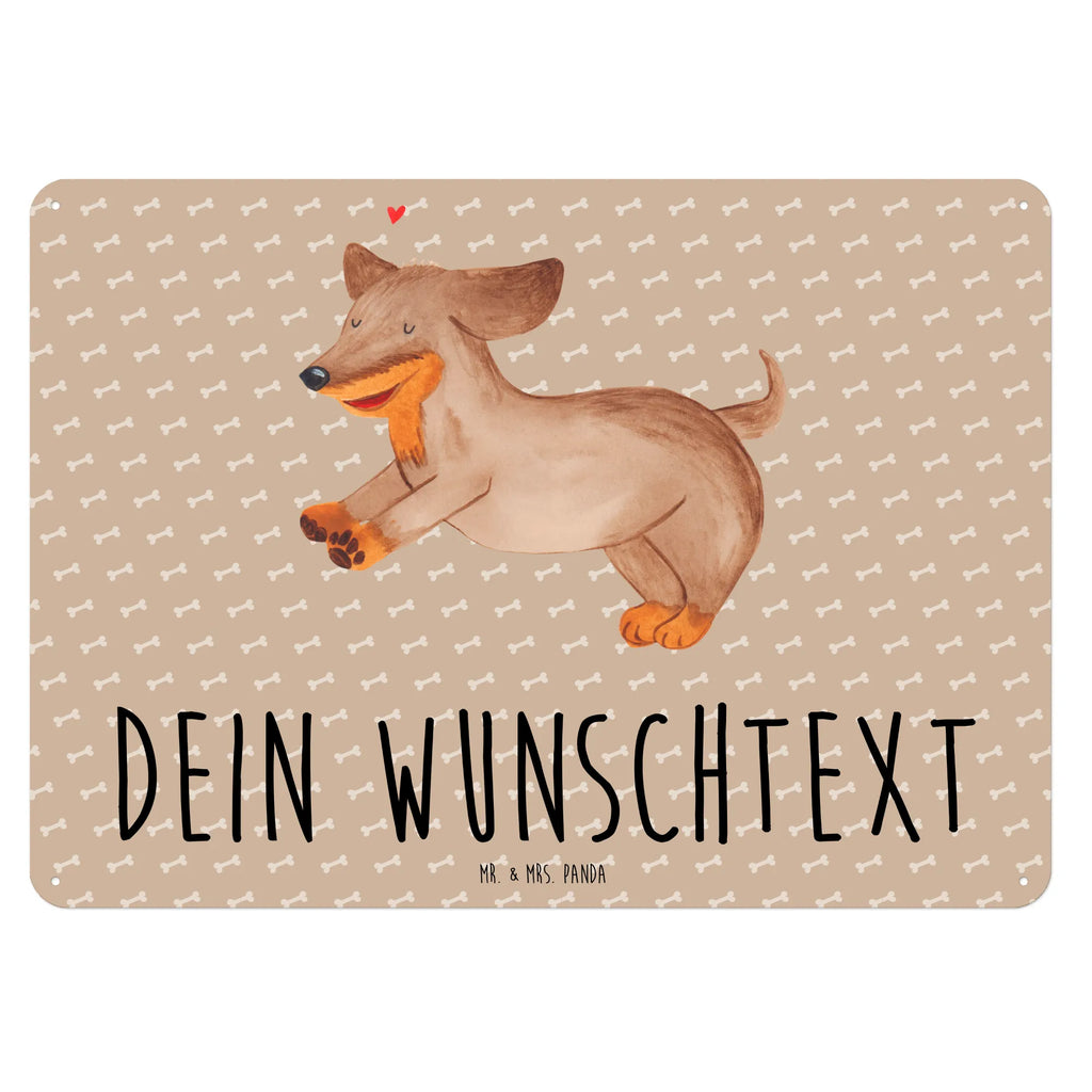 Personalisiertes Blechschild Hund Dackel Blechschild, Metallschild, Geschenk Schild, Schild, Magnet-Metall-Schild, Deko Schild, Wandschild, Wand-Dekoration, Türschild, Hund, Hundemotiv, Haustier, Hunderasse, Tierliebhaber, Hundebesitzer, Sprüche, Hunde, Dackel, Dachshund, happy dog