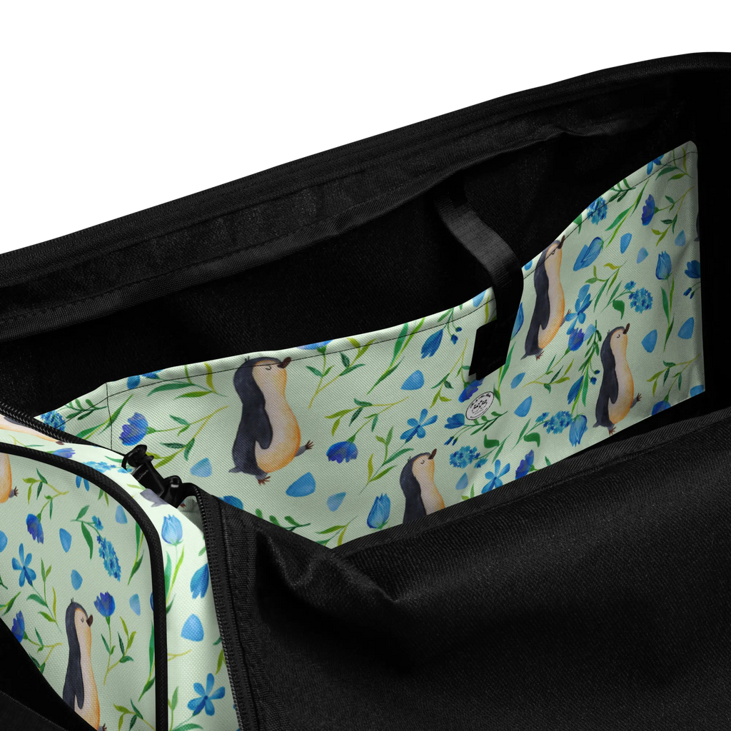 Reisetasche Pinguinliebe Design Reisetasche, Sporttasche, Reisetaschen, Große Reisetasche, Reisetasche groß, Damen Reisetasche, Reisetasche Damen, Herren Reisetasche, Reisetasche Herren, Reisetasche Handgepäck, Handgepäck Reisetasche, Aquarell, Pinguin, Pinguine, Blumen, Blaue Blumen, Muster